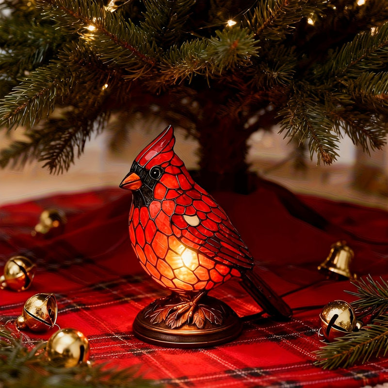 Veilleuse à DEL Red Bird, lampe de table décorative alimentée par USB, lumière décorative Cardinal pour la décoration intérieure, décoration de Noël, cadeau unique pour le salon, la chambre à coucher et le bureau