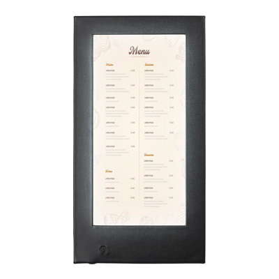WeChef LED Backlit Menu Holder Cover Single Panel Fits 5"x11" Paper for Nightclubs Restaurants Hotels Cafes