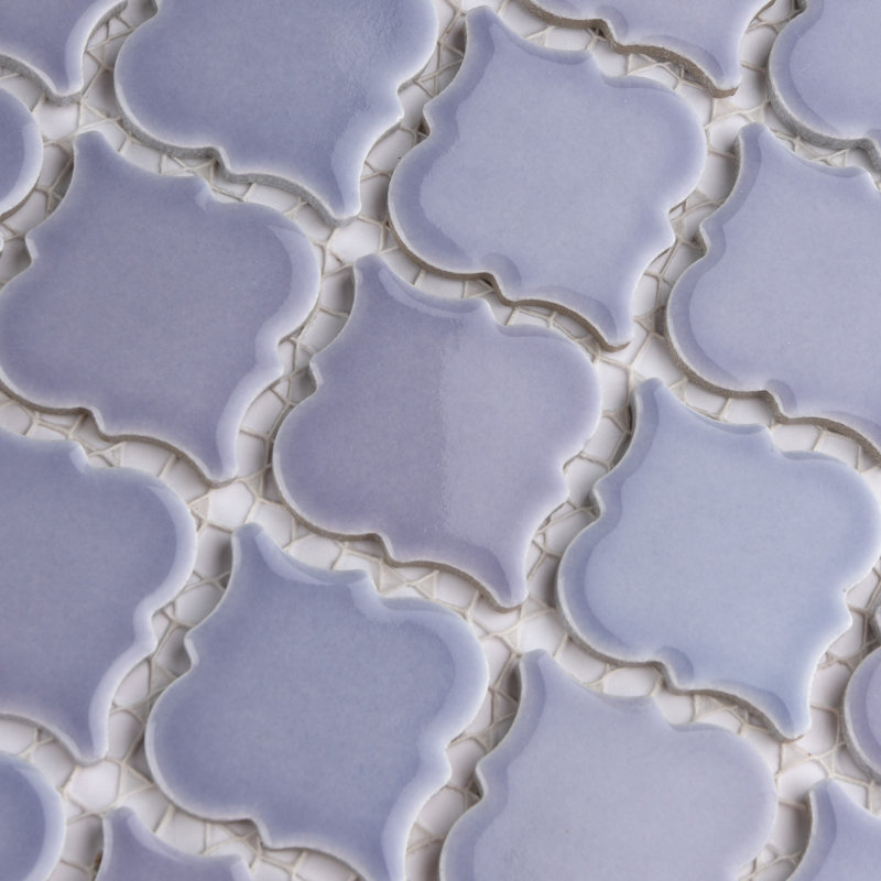 Carreau de mosaïque de porcelaine pour plancher et mur 12-3 / 8 "x 12-3 / 8" Hudson Tangier, Mauve