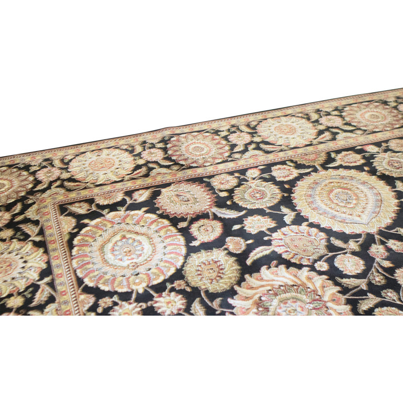 Tapis rectangulaire en laine noué à la main