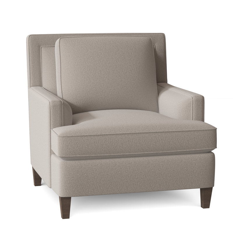 Addison 35" W Down Cushion Armchair, Dark Grey Chenille 5533-011, Aged Gray