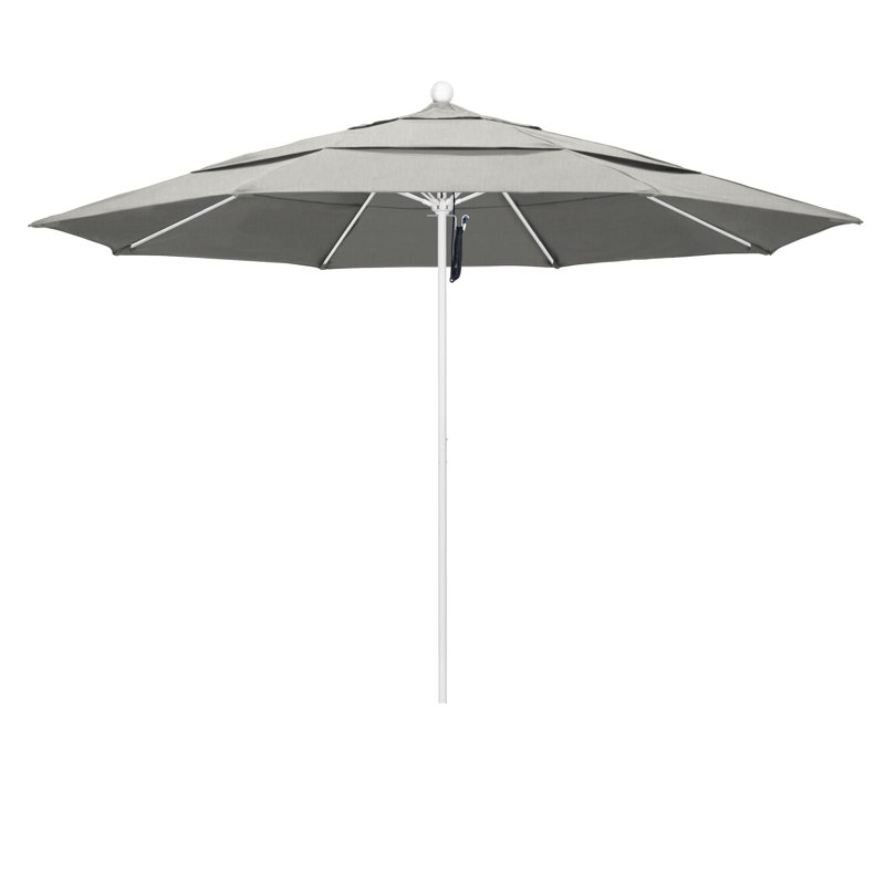 Parasol de marché 11 pi Silva, Pierre noire, Toile granit Sunbrella®