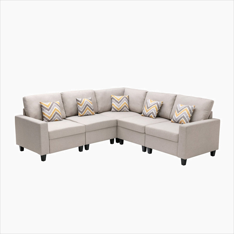Canapé modulaire réversible 95,5 po Nolan, Lin beige
