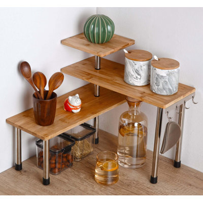 Lynnmarie Wood Cabinet Shelving Rack