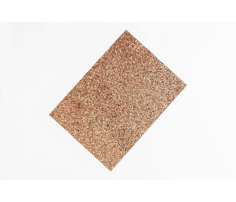Cuivre - Échantillon de papier peint scintillant véritable (format A6)