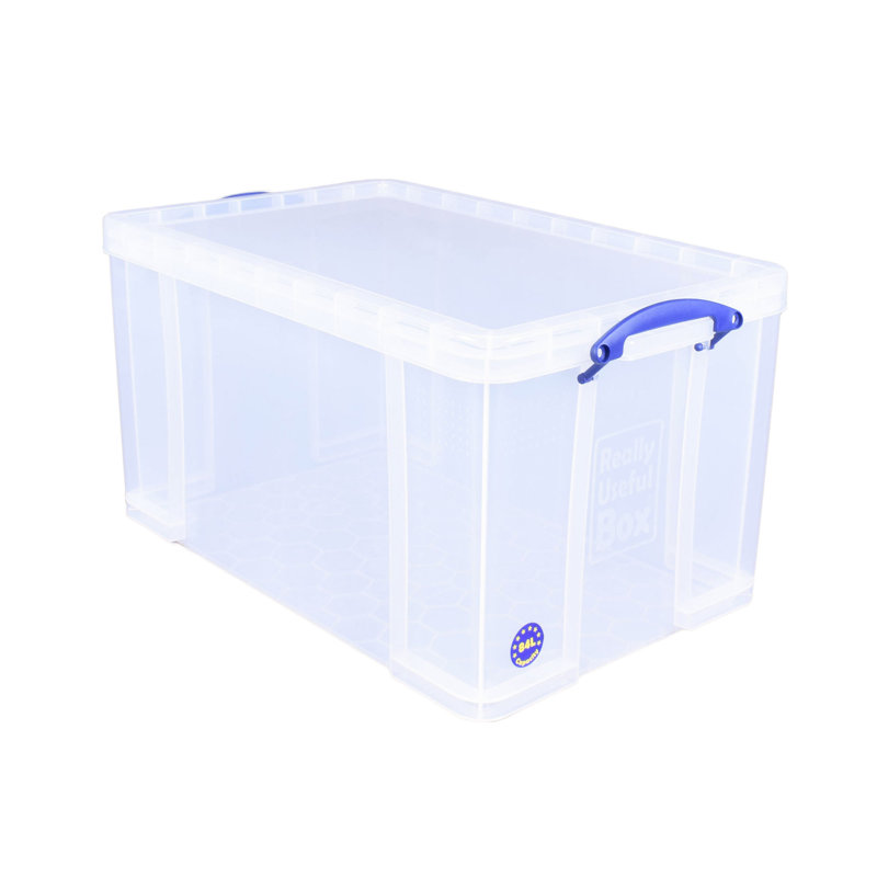 Brayden Studio® 84L Storage Container w/Snap Lid & Clip Lock Handle, Clear