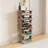 7-Tier Vertical Shoe Organizer With Hooks, Space-Saving Entryway Storage For 12-14 Pairs, Easy Assembly, Rustic Gray Finish