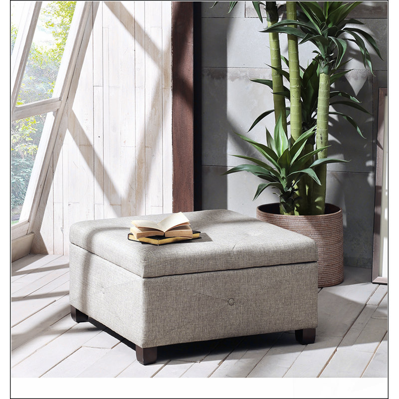 Repose-pieds avec rangement à fermeture en douceur Choix confortable, fonctions multiples, design classique et coins confortables