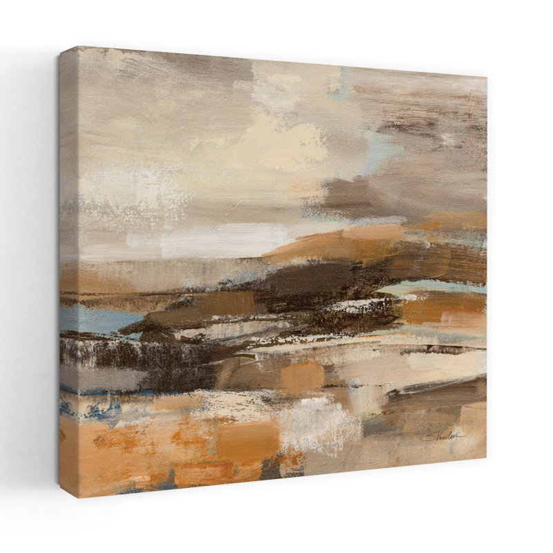 Cannelle, rivage, art côtier abstrait, océan, H 18 po x l 18 po