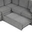 Canapé-lit modulaire convertible en U de 107,1 po pour salon, gris-1298922150-1298922151