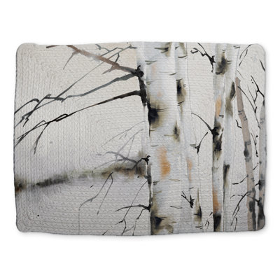 Winter Birches Braided Placemat | Minimalist Home Decor