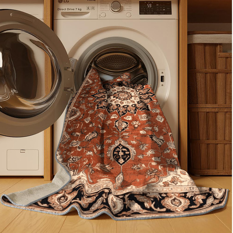 Tapis brun lavable à la machine
