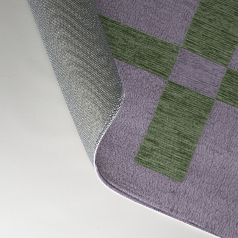 Tapis d'intérieur et d'extérieur à carreaux rose, Rectangle 9 pi x 12 pi