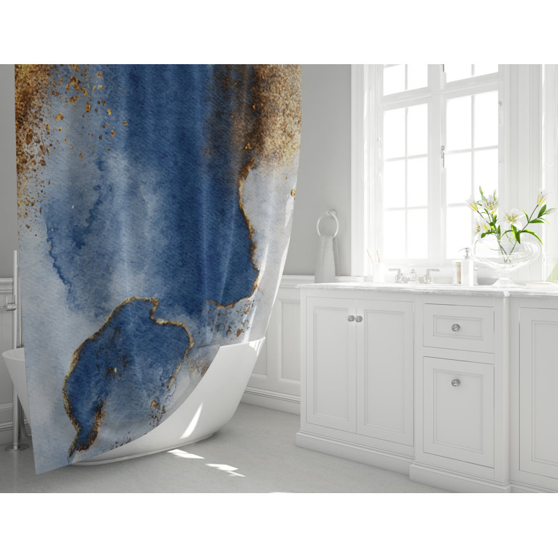 Rideau de douche simple abstrait, H 83 po x l 70 po