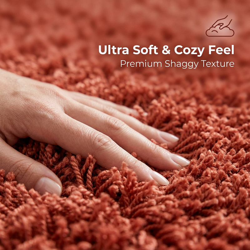 Adavia Shaggy Rug, Terra, Rectangle 80 x 150 cm