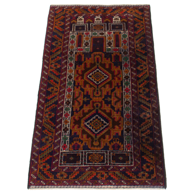 Tapis bleu foncé Dequita 2 pi 10 po x 5 pi 0 po