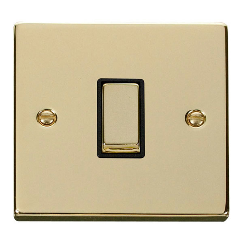 Polished Brass 10A 1 Gang Intermediate Ingot Light Switch