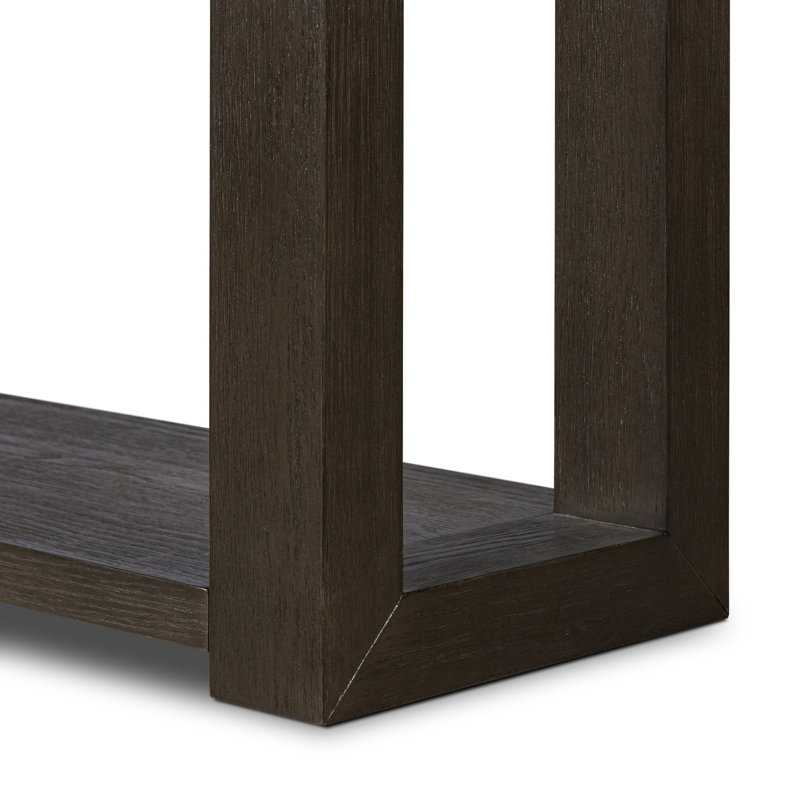 Thomas Console Table-Dark Anthracite Oak Veneer, Dark Anthracite Oak