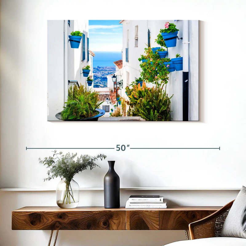 Sirci, pittoresque rue Mijas, H 26 po x l 39 po