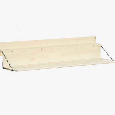 Table de balcon suspendue, barre de garde-corps pliable en bois d'épinette, table de service et bureau, peut accueillir jusqu'à 3,9 pouces