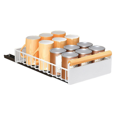 Telescopic Drawer, Metal Slide Out Organizer for Cupboard Cabinet in 