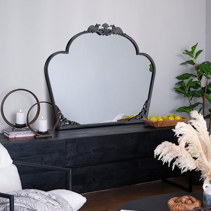 Eastcote Iron Arch Floor Mirror, Black