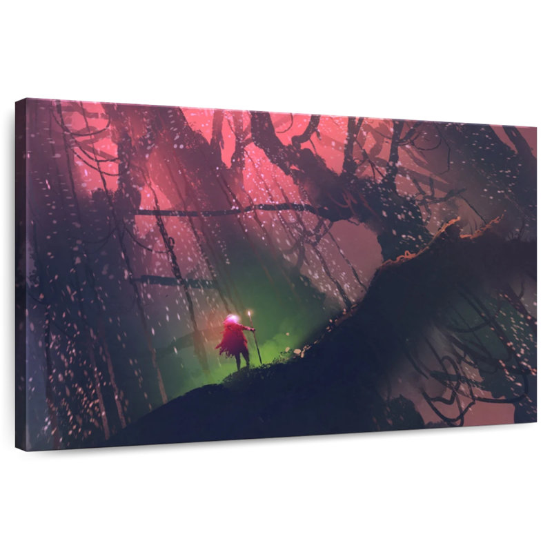 Kelan Wizard In Enchanted Forest, 26" H x 39" W