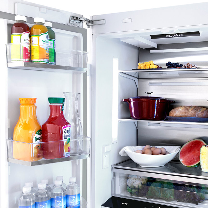 ZLINE 36" 19.6 cu. ft. Built-In 3-Door French Door Refrigerator with Internal Water and Ice Dispenser, Stainless Steel