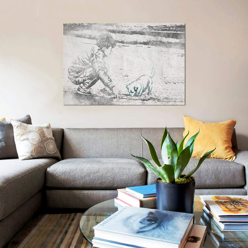 «Digging Away» par 5by5collective - Impression sur toile tendue sur châssis, H 18 po x l 26 po x P 1,5 po, Pas de tapis
