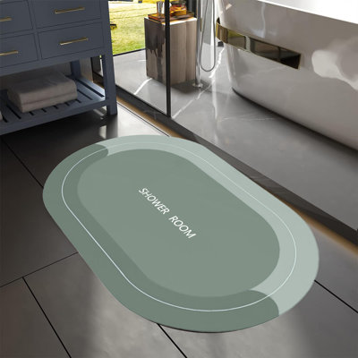  Gray Bath Mat, Rubber Bathroom Rugs Non Slip Washable, Quick Dry Bath Rugs, Machine Washable Shower Mat, Cushioned Bathmat for Bathroom Floor, Tub and Shower