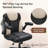 Ergonomic Executive Leather Office Chair, Tilt Adjustment Swivel Desk Chair With Flip-Up Arms And Water-Resistant Upholstery-1055772116