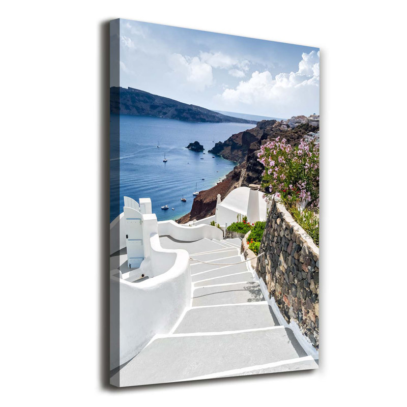 Santorini Greece - Wrapped Canvas Print