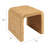 Miramar Woven Water Hyacinth & Acacia Wood End Table with Waterfall Edge