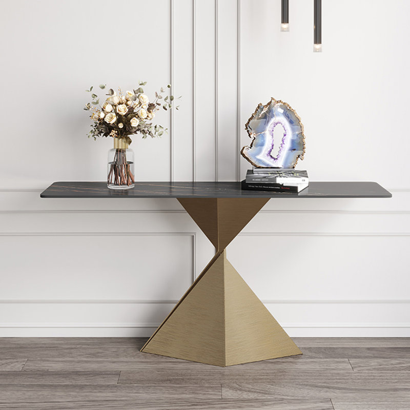 Table de porche en pierre frittée de style français.