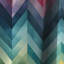 Watercolor Caprice - Motif à chevrons multicolore - Rideau occultant en velours à chevrons - 1 panneau-107555358