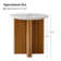 Comsa Modern Minimalistic Walnut Marble-Top End Table