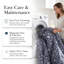 Ensemble de couette réversible Southshore Fine Linens Secret Meadow bleu, en microfibre doublement brossée à motif floral avec garniture en fibres synthétiques, comprenant une couette et deux taies d'oreiller King (taille King/California King).-1223729605-1223689306