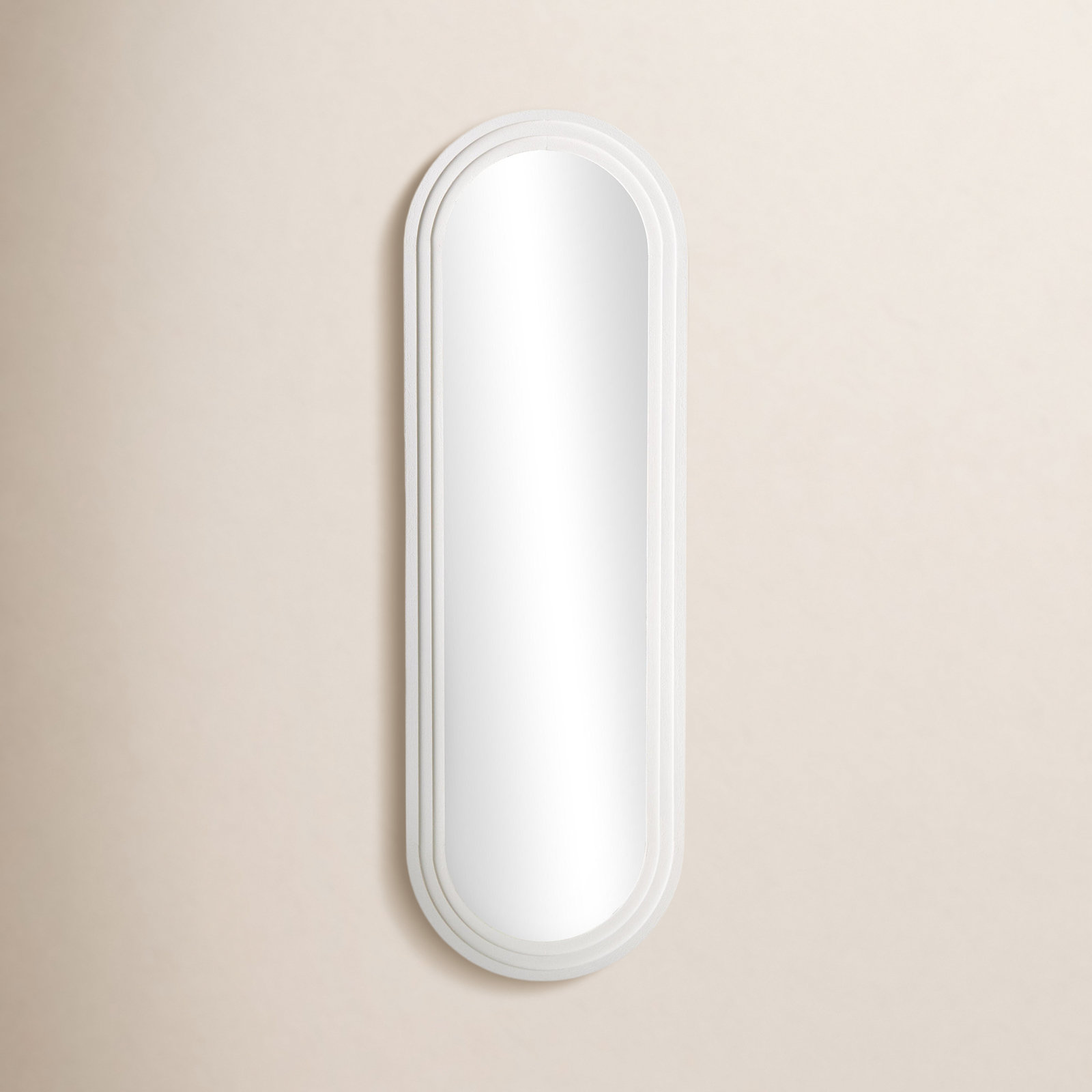 Adalaide 22" Oval Accent Mirror, White