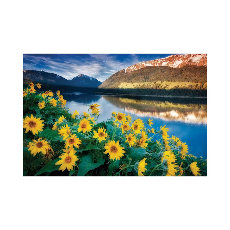 Lakeside Floral by Dennis Frates - Print on Canvas, Wrapped Canvas, 45.72cm H x 66.04cm W x 3.81cm D
