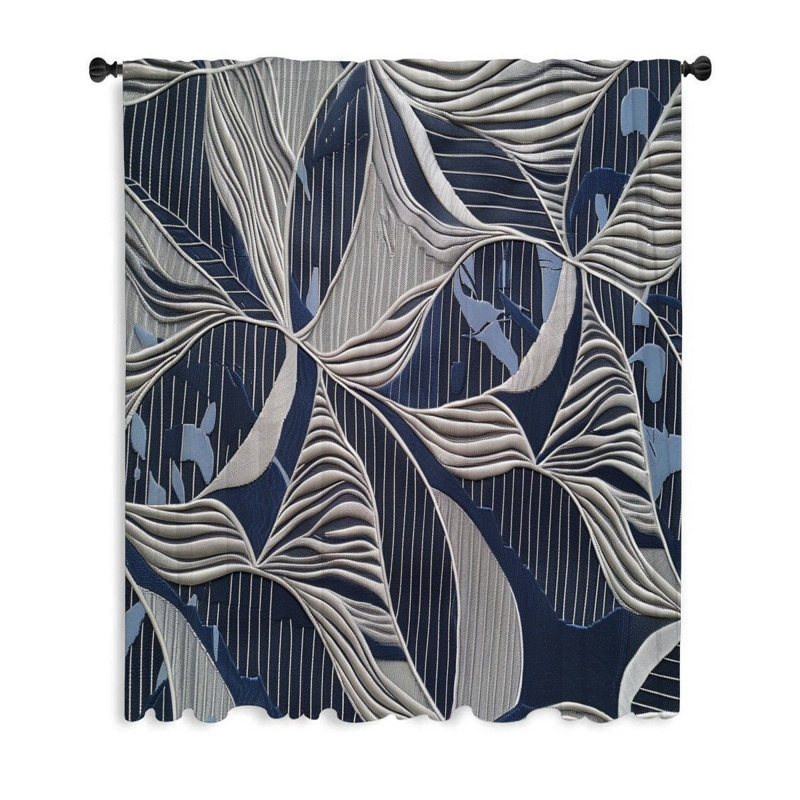 Rideau transparent en polyester Heitina, L 50 po x L 96 po