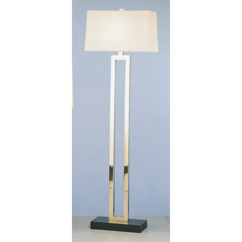 Lampe sur pied 59,75 po Doughnut, Argenté antique sur laiton