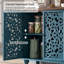 Armoire de rangement avec portes, armoire d'appoint avec plateau en noyer et pieds en bois massif, buffet vieilli avec tablette réglable pour la cuisine, le vestibule, le salon, la chambre à coucher, bleu-722246256