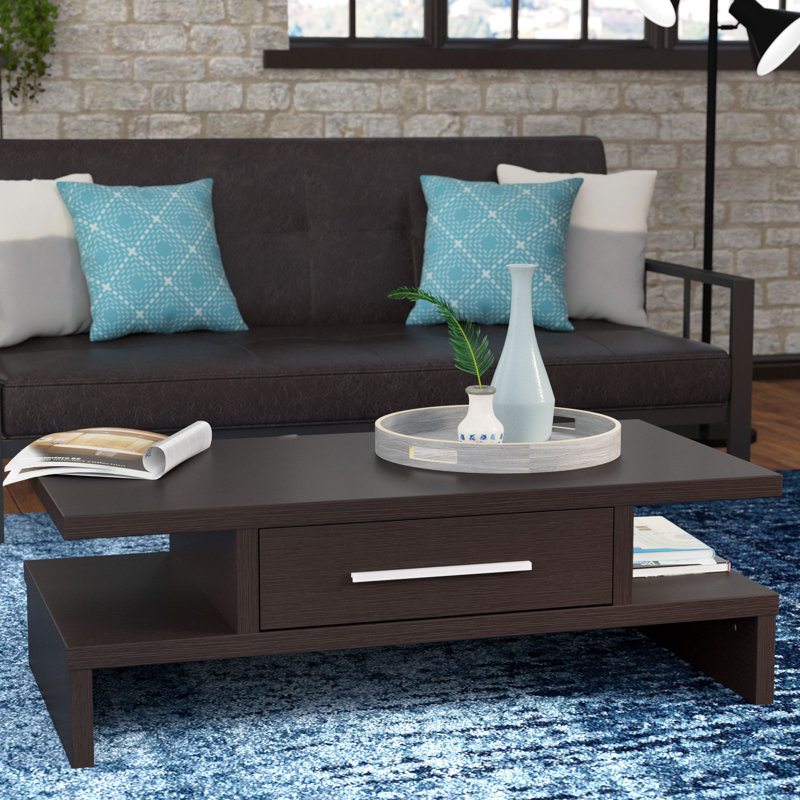 Aghalee Trestle Coffee Table with Storage, Coffee Bean