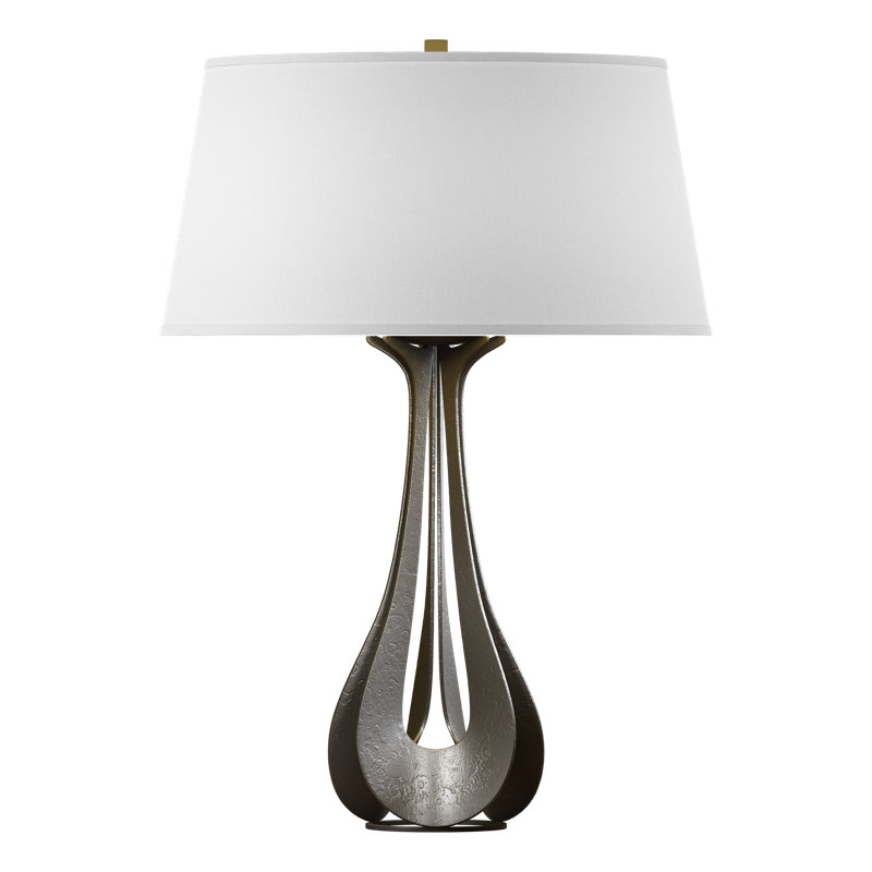 Lampe de table 25,3 po Lino, Fumée foncée, Anna ton naturel