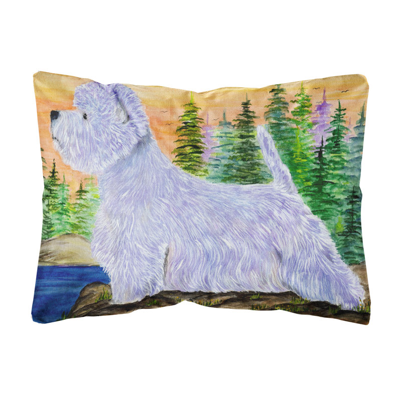 Coussin décoratif intérieur/extérieur westie