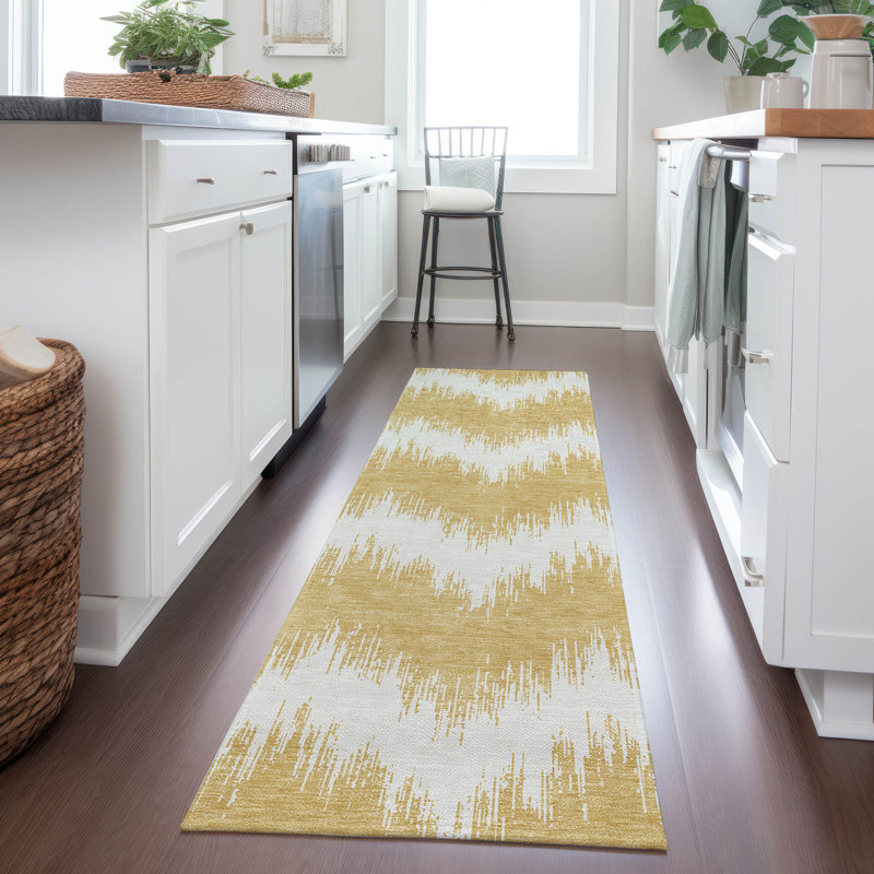 Malek Indoor/Outdoor Area Rug with Non-Slip Backing, Runner 2'3" x 7'6"