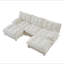 Canapé modulaire en forme de U 107 po avec 2 repose-pieds, canapé-lit modulaire en chenille de 107 po avec coussin en treillis confortable, chambre et appartement-944405397