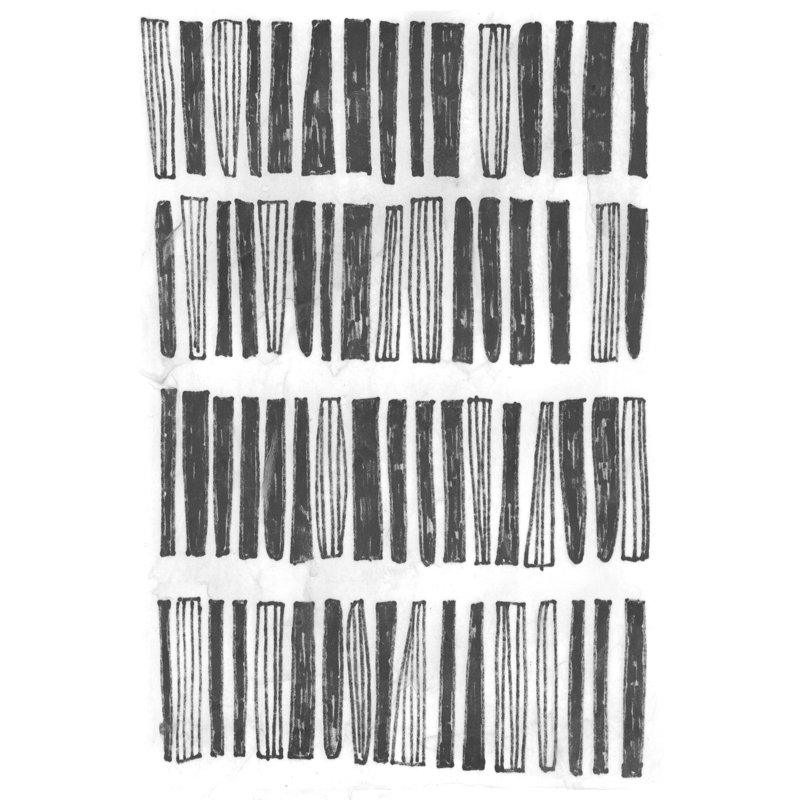 Symbol Imprint IV by June Erica Vess - Painting Print, 30cm H x 20cm W, Wrapped Canvas