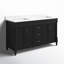 Meuble-lavabo double 60 po avec plateau en marbre Burdick-1666593536