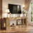 63-Inch TV Stand for 55/60/65/75-Inch TVs, Farmhouse Entertainment Center with Open Storage Shelves